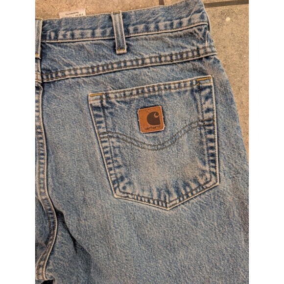 Carhartt B180 Relaxed Fit Jeans Men’s 36x30 Blue Workwear Denim - Picture 8 of 10